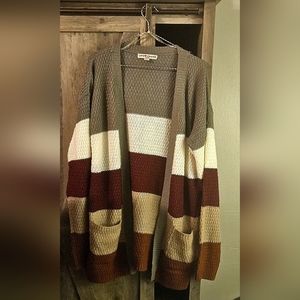 Love Change Italy Striped Sweater Cardigan